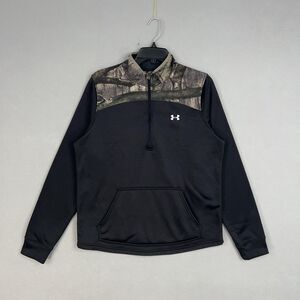 Under Armour Sweatshirt Women Large Camouflage Fleece Pullover Hunting Mossy Oak